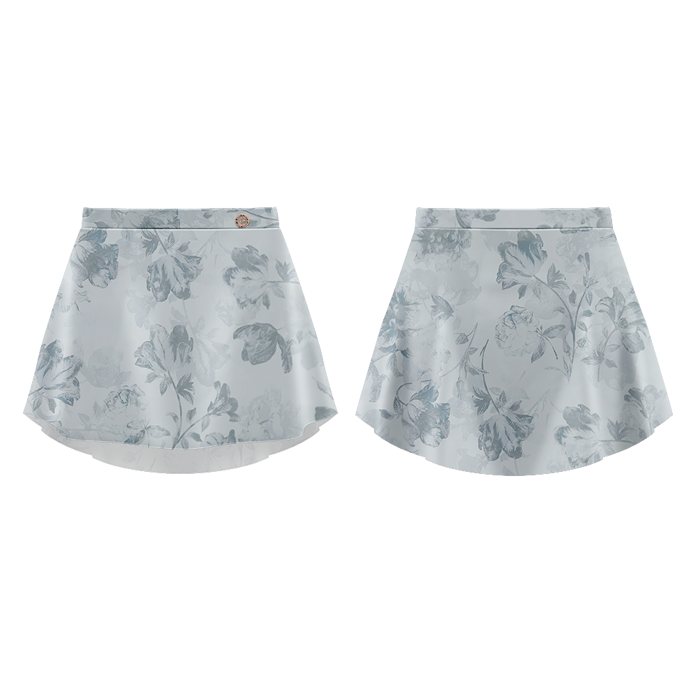 Patterned gray skirt hotsell